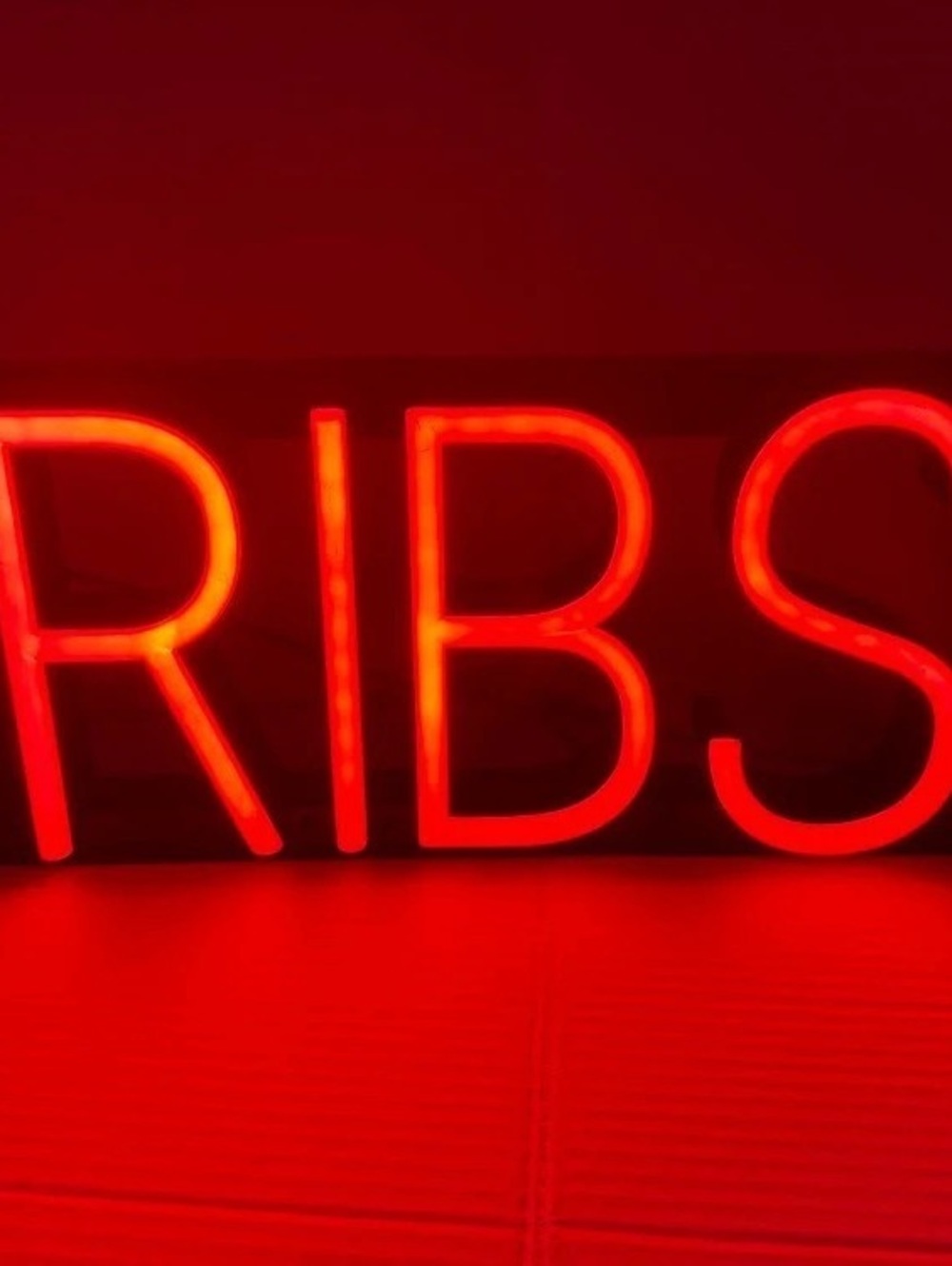 SpellBrite RIBS Sign | Neon Sign LED light Tested (No AC adaptor)